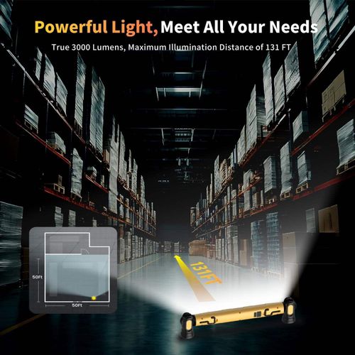 Multi-Functional White Yellow Light Strips Warm Light Automotive Repair Work Light Emergency Outdoor Lighting Fixture Magnets