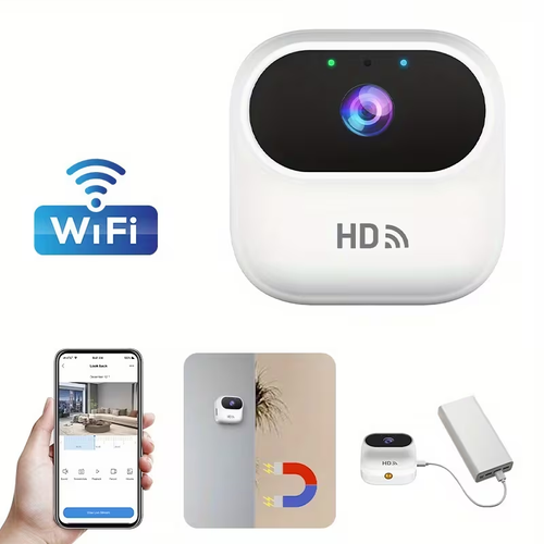 A8 Mini Pocket Camera - Full HD WiFi Pet Camera, Compact Home Surveillance Cam