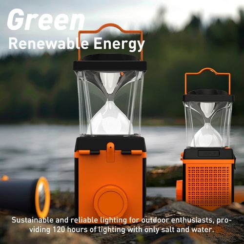 Reusable Salt Water Lamp, Battery-Free LED Light for Home, Camping & Emergency Use