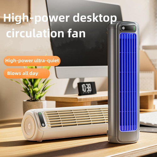 New High-Wind Quiet Fan - Long-Lasting Battery Desktop Tower Fan, Wall-Mountable & Portable USB Fan