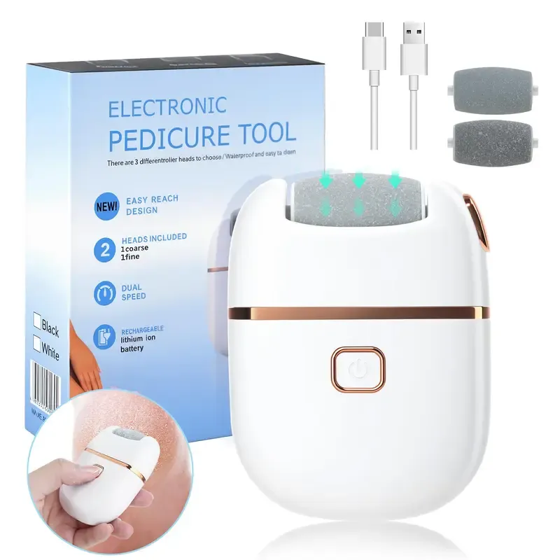 Electric Foot Grinder - Rechargeable Callus Remover, Automatic Dead Skin Remover for Home Pedicure