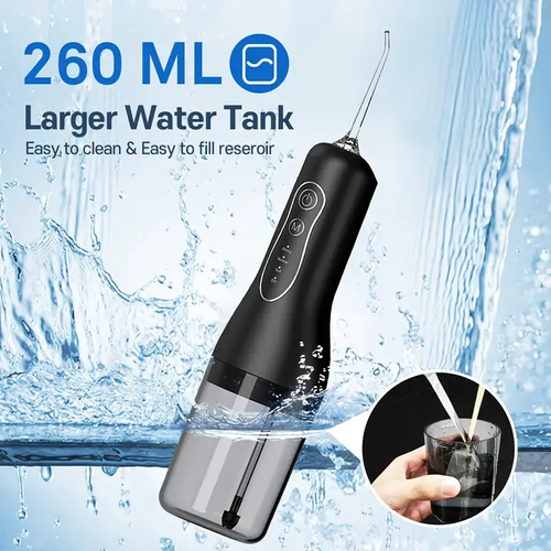 Portable Electric Water Flosser - Oral Irrigator for Tartar Removal, Dental Cleaner  Teeth Washer