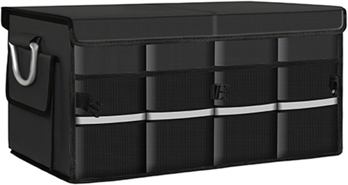 Oxford Cloth Car Trunk Organizer - Foldable Multifunctional Vehicle Storage Box for Rear Cargo Area