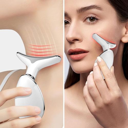 Handheld Neck Beauty Device - 3—7 Color Light Skin Rejuvenation Machine, Microcurrent Neck Massager
