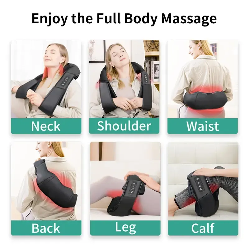 2-in-1 Kneading Massage Shawl - Neck & Shoulder Massager, Promotional Gift for Cervical Relief