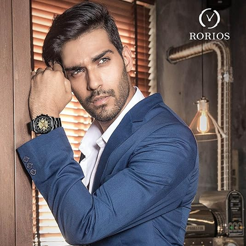 Bestselling Men's Fashion Tungsten Steel Watch - Plated Casual Automatic Skeleton-Style Wristwatch