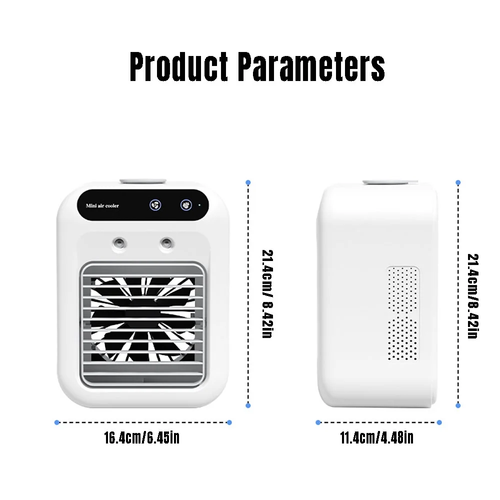 Cooling Fan with Humidifier - Office Mini Bladeless Air Cooler, Mist Cooling Water-Cooled AC Fan