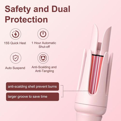 Automatic Curling Iron - Large Wave Negative Ion Hair Curler, Professional Hair Waving Tool