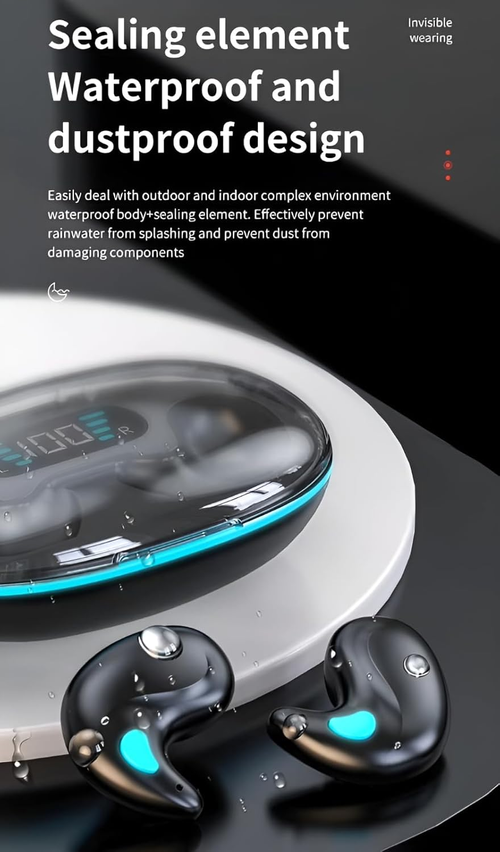 Bestselling X55 Bluetooth Earbuds - Invisible Sleep Earphones, Mini Wireless Headphones with Digital Display for Gaming (Low Latency)