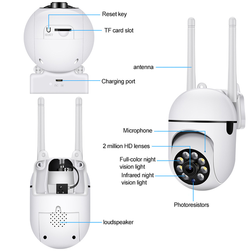 A7 Smart Security Camera - Wireless Full HD Night Vision WiFi Surveillance Camera