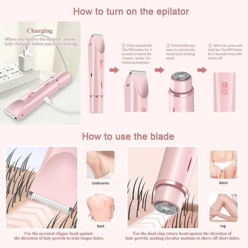 Double-Headed Electric Hair Remover for Women - Intimate Trimmer, Body Hair Shaver & Grooming Tool