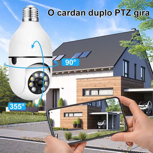 A6 Light Bulb Camera - E27 Socket, Wireless IP Security Camera with HD Night Vision
