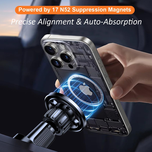 New MagSafe Car Phone Mount - Strong Magnetic Metal Air Vent Holder | Navigation Phone Stand for Cars