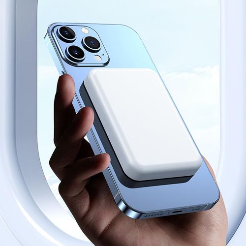 Magnetic Power Bank, 10,000mAh Wireless Portable Charger with 22.5W Max Fast Charging, Built-in USB-C and Lightning Cable, Fast Charging Battery Pack with Phone