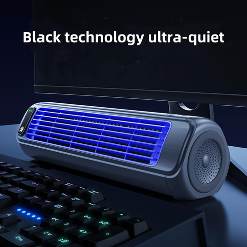 New High-Wind Quiet Fan - Long-Lasting Battery Desktop Tower Fan, Wall-Mountable & Portable USB Fan