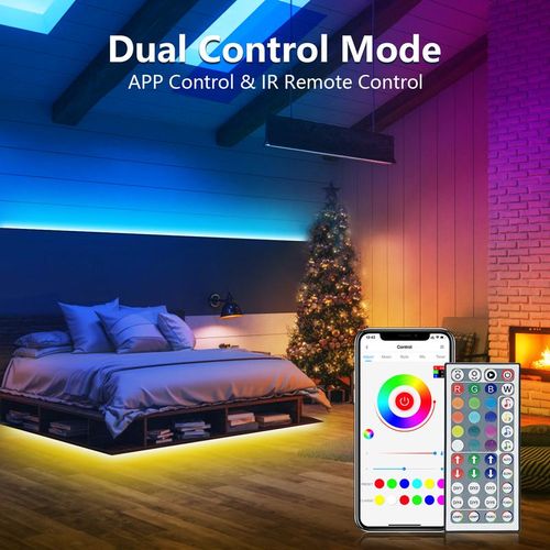 30FT WiFi Led Strip Lights Smart Led Light Strip Work with Alexa & Google Assistant RGB Music Sync Color Changing Led Light for Bedroom Decors