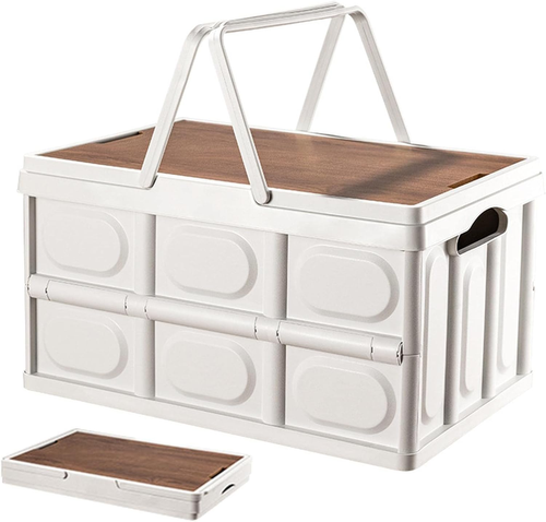 Outdoor Camping Storage Box with Lid - Large Capacity Multifunctional Car Trunk Organizer, Portable Handheld  Storage Bin