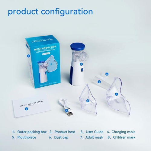 Handheld Ultrasonic Nebulizer - Kids-Friendly Portable Oral Atomizer for Home  Travel