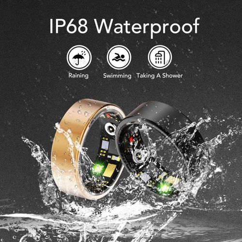 Smart Ring Waterproof Wearable Fitness Trackers for Women Men Couple Gift