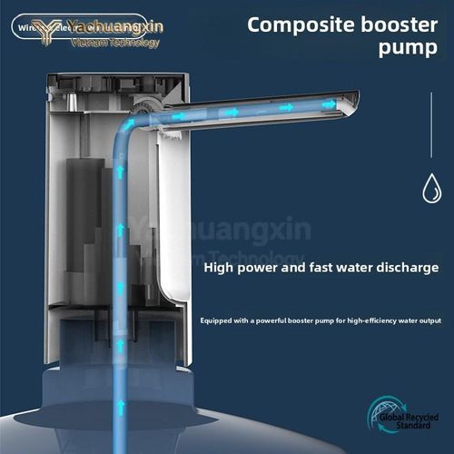 USB Rechargeable Foldable Water Dispenser Pump, Digital Display Touch Control Automatic Water Pump, Hygienic Portable Drinking Water Pump for Large Water Bottles