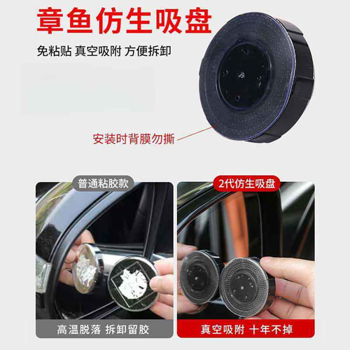 Suction Cup Blind Spot Mirror, 360° Adjustable HD Convex Rearview Mirror for Car, Glue-Free No-Damage Installation