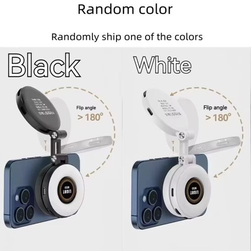 Magnetic Phone Selfie Fill Light, W50 Rechargeable Portable Ring Light, 3 Light Modes, 180° Adjustable for TikTok Video, Vlog, Live Streaming