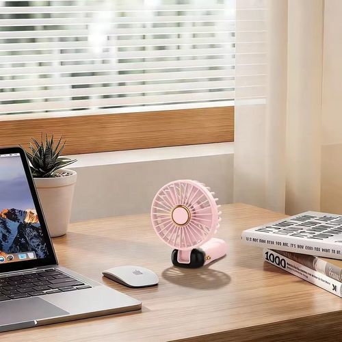 N20 Portable Handheld Fan with Digital Display, USB Rechargeable Mini Fan with Colorful Light, Foldable Pocket Fan for Summe