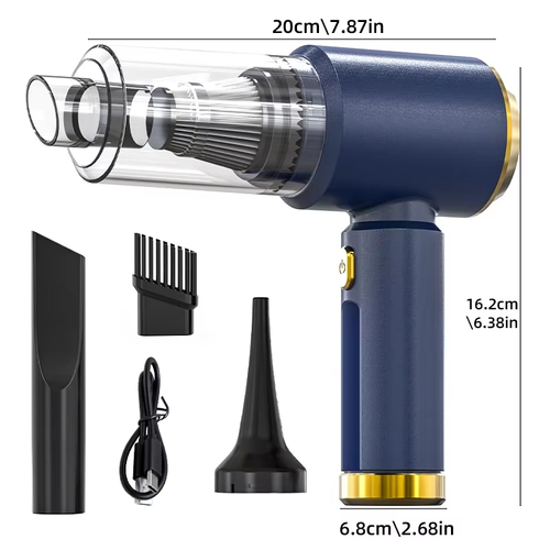 Cordless Handheld Vacuum Cleaner, 2 in 1 Suction & Blowing Portable Mini Vacuum, USB Rechargeable Car Vacuum with Multiple Nozzles for Car Home Pet Hair Keyboard Cleaning