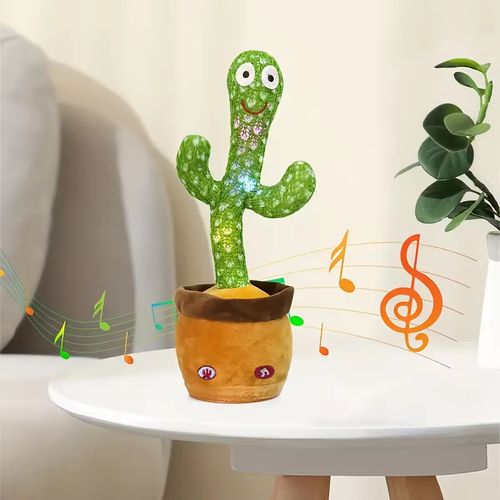 🌵Cacto Falante Elétrico e Dançante de Peluche🌵