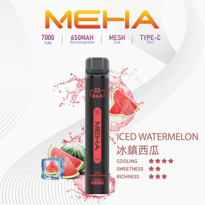 MEHA X BAR拋棄式電子煙 魅嗨暢吸7000口 多味選擇穩定出煙 日常首選設備推薦