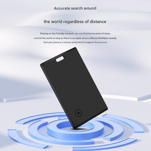 2025 New Card-Sized FindMy GPS Tracker | Global Positioning Anti-Lost Device | Replaceable Battery Wallet Keychain Tracker for iOS