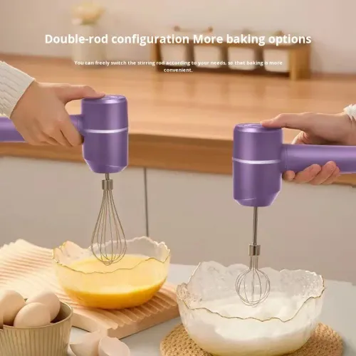 Electric Hand Whisk with USB Charging, Multi-Functional Kitchen Gadget for Baking & Mixing, Cordless Kitchen Mixer