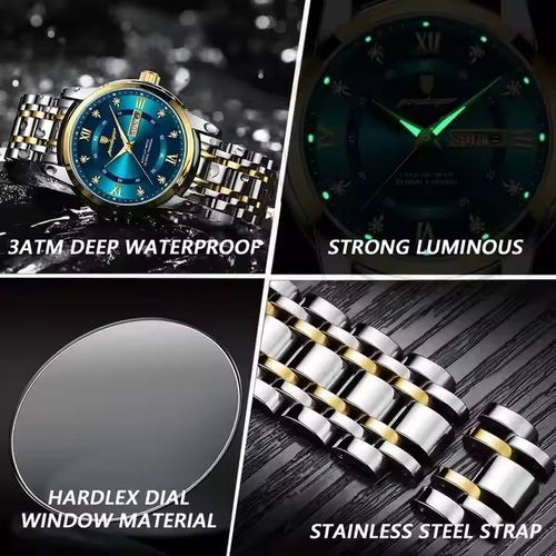 Men's casual business quartz watch with a round dial, stylish and versatile, suitable for parties and everyday wear, a great birthday gift, comes with a gift box. (Watch box not included)