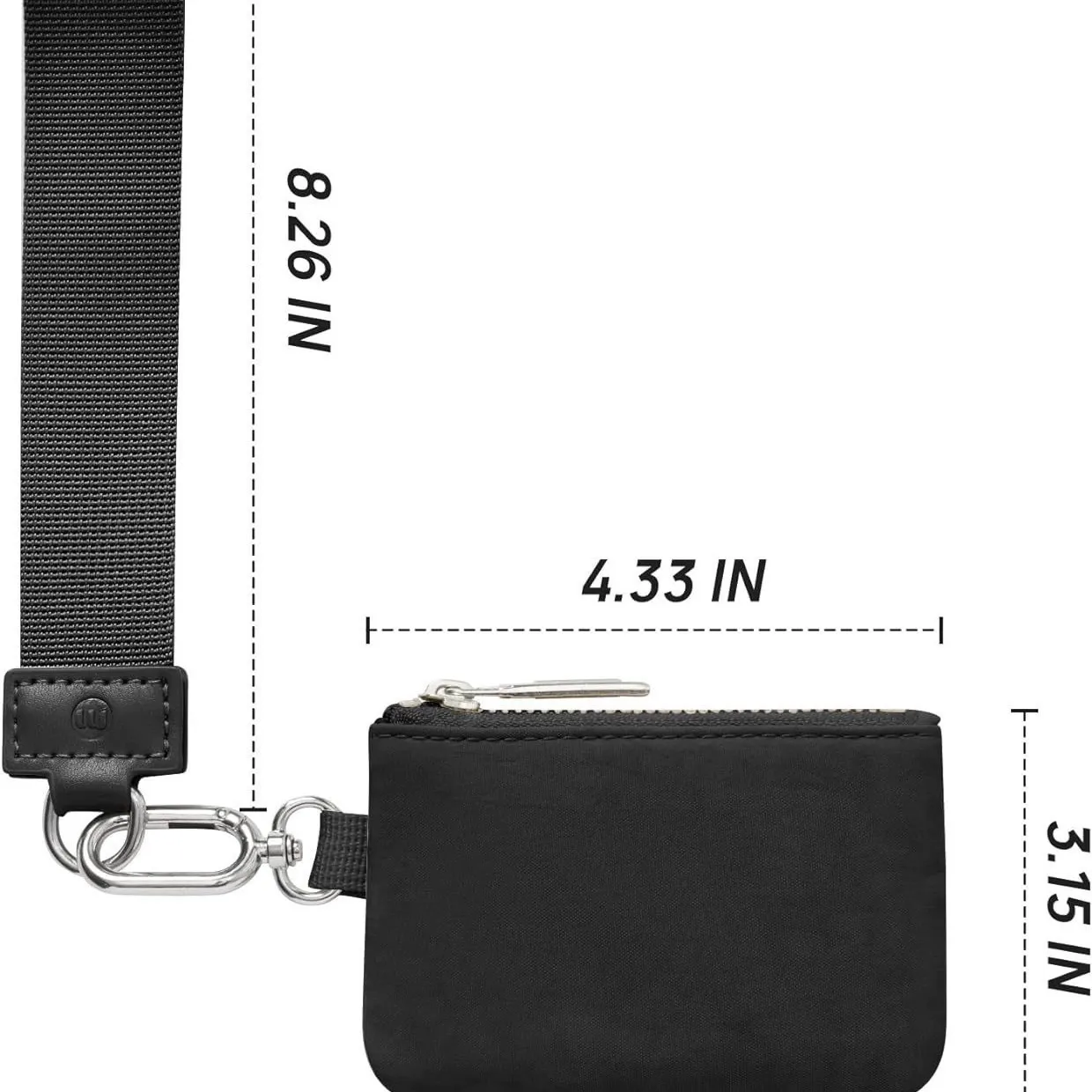 Mini Zip Around Wristlet Wallet for Women Dual Pouch Wristlet Portable Coin Purse Mini Women Coin Pocket dualpouchwristlet