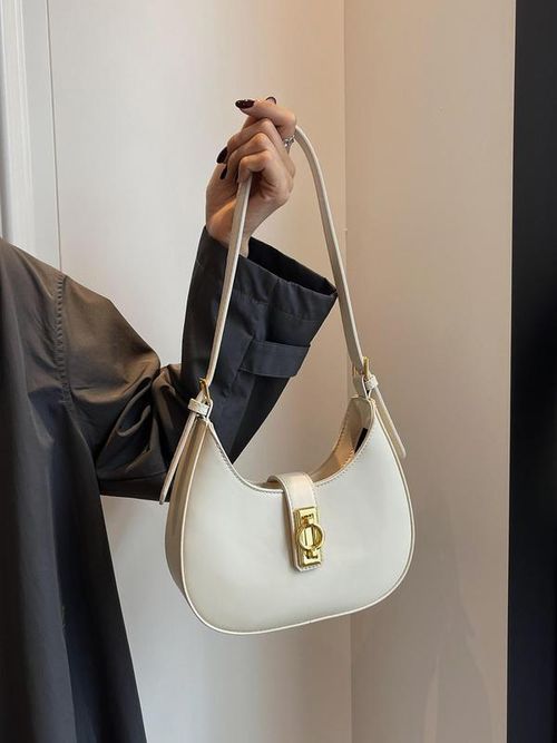 Women's Elegant Matching Solid Color Shoulder Bag, Fashion All-match Underarm Bag, Casual Trendy Half Moon Bag for Daily Used, Crossbody Purses