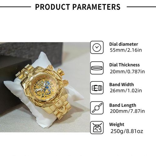 Men's Street Fashion Round Dial Quartz Analog Watch (without watch box) - Stylish and versatile, a perfect birthday or Father's Day gift.