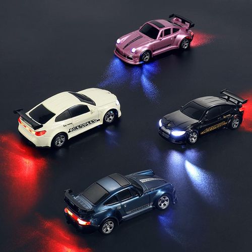 Mini RC Drift Car - 4WD Full-Proportional Control with Steering Servo, LED Lights USB Rechargeable, Ideal Gift for Kids Boys Birthday Christmas