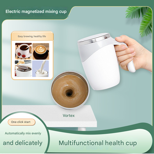 New 304 Stainless Steel Lazy Coffee Stirring Cup | Automatic Magnetic Rotating Electric Milk Mug | Premium Self-Stirring Mug for Office & Home