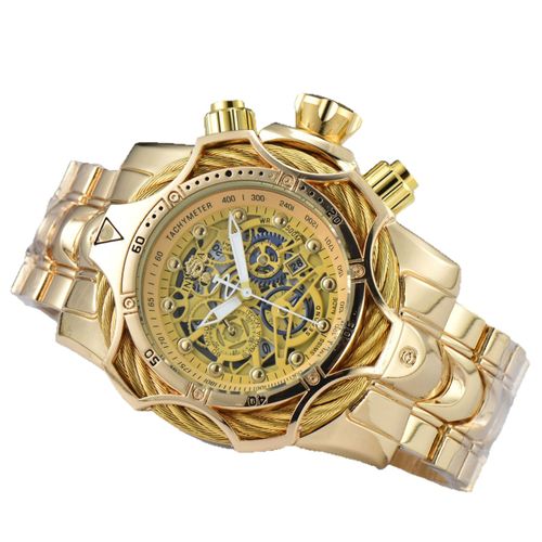 Men's Punk Style Round Dial Quartz Watch, Stylish Watch, Fashion Watch for Party, Daily Decor, Trendy All-match & Exquisite Watch for Birthday Gift with Box