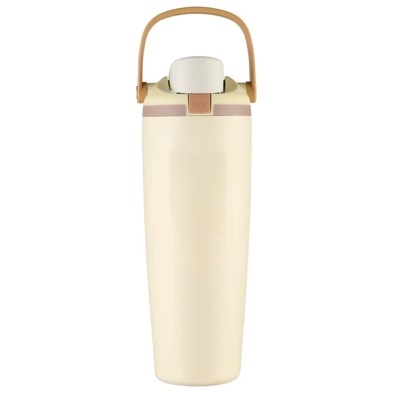 Owalaa 40oz Large Capacity Insulated Cup - 304 Stainless Steel Double-Walled Tumbler with Dual-Drinking Spout & Straw, Portable Handheld Travel Mug for Car & Fruit