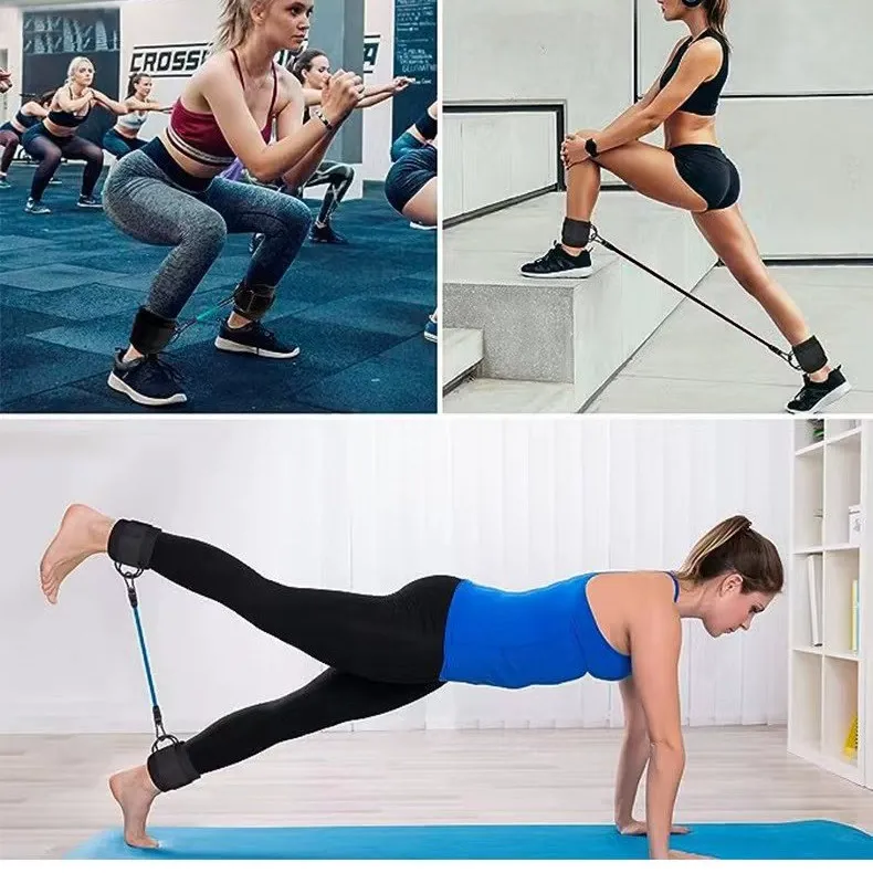 Resistance Bands, 5-Pack Ankle Band Set for Leg and Hip Training – TPE Material Band for Women Men, with Comfortable Grip, Ideal for Home Workouts, Exercise Equipment,Yoga Gym Fitness, Adjustable