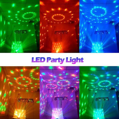 LED Stage Disco Light, Rotating DJ Ball Strobe Remote Sound Control Magic Dance Car RGB, Christmas Gift Party Club Laser Show Lamp, Night Light
