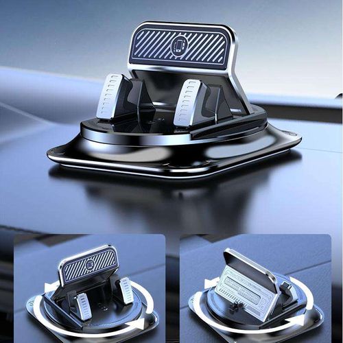 Car Phone Mount with Strong Suction Cup – 360 ° Rotation, Adjustable Viewing Angles, Anti-Slip Holder for All Phones.