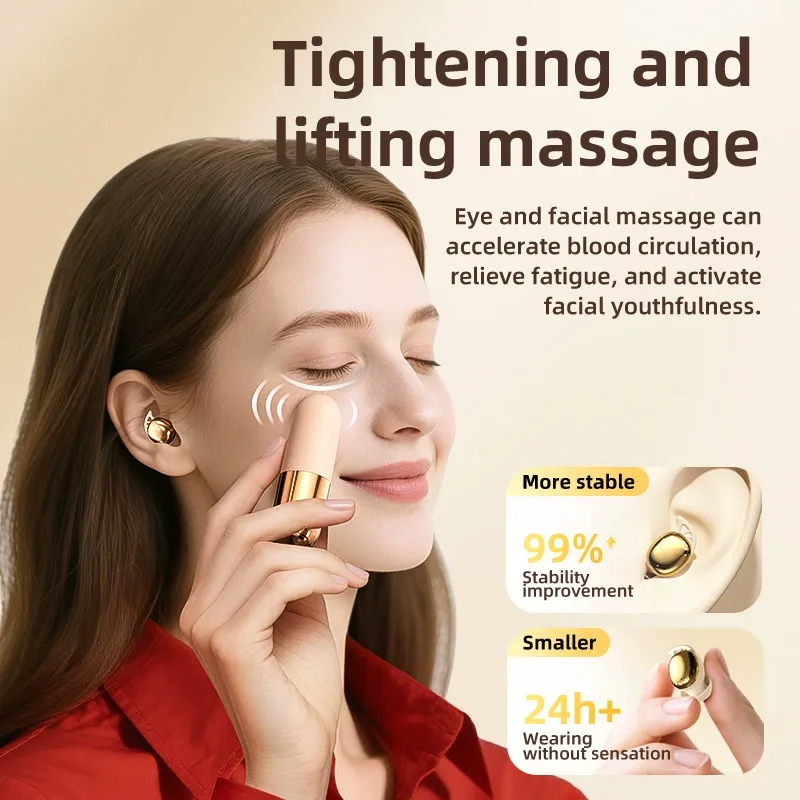 2025 New TWS Wireless Sleep Earbuds - Invisible Bluetooth Headphones, Side-Sleeping Comfort (No Ear Pressure), Vibration Massage for Stress Relief, Relaxation Device