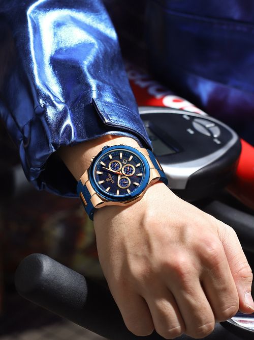 Reward Stylish Men's Multifunctional Sports Watch - Unique Silicone Strap Waterproof Chronograph Wristwatch, Perfect Gift for Guys