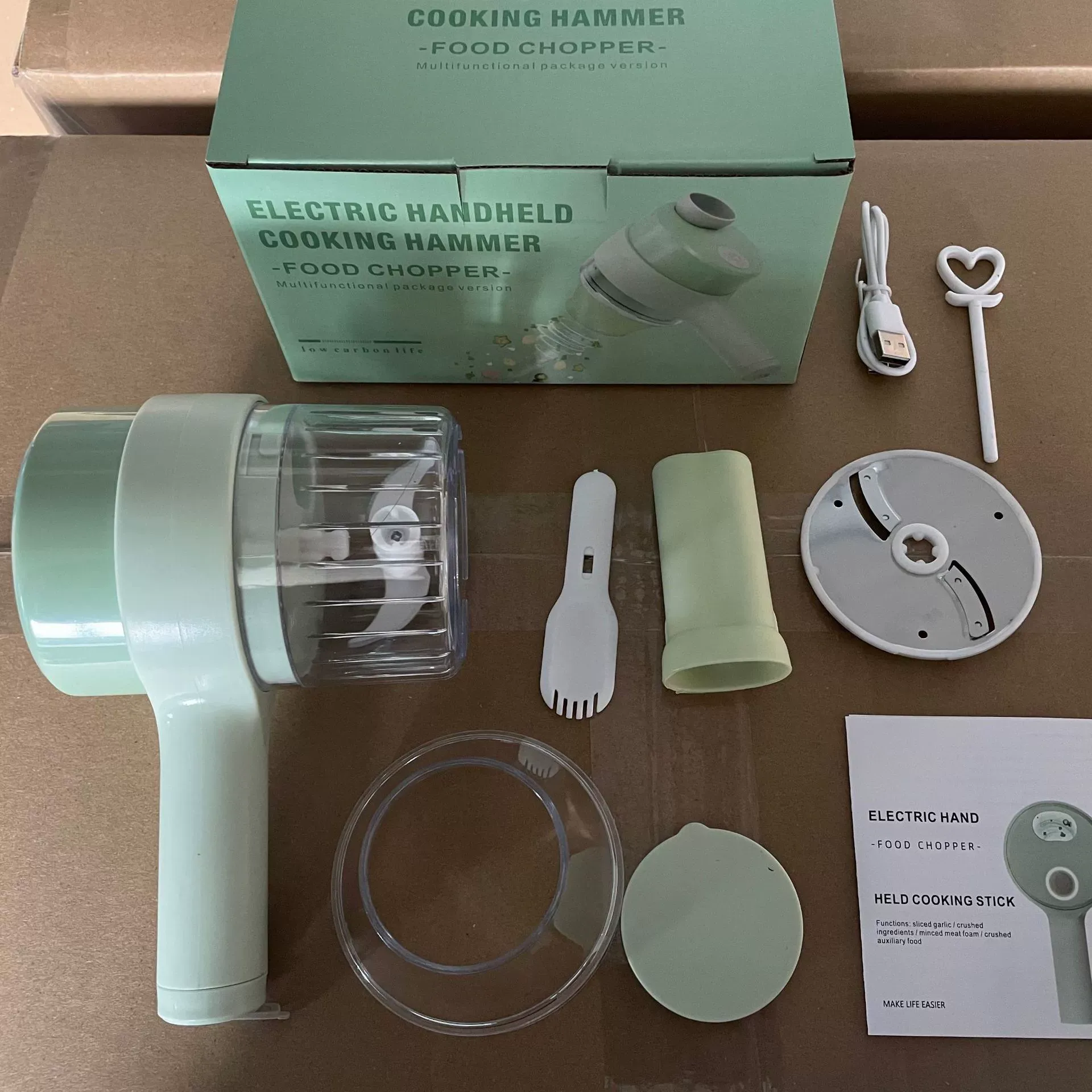 New Gatling Multifunctional Wireless Electric Chopper Rechargeable for Home Cooking Baby Food Dicing Garlic Meat Mince