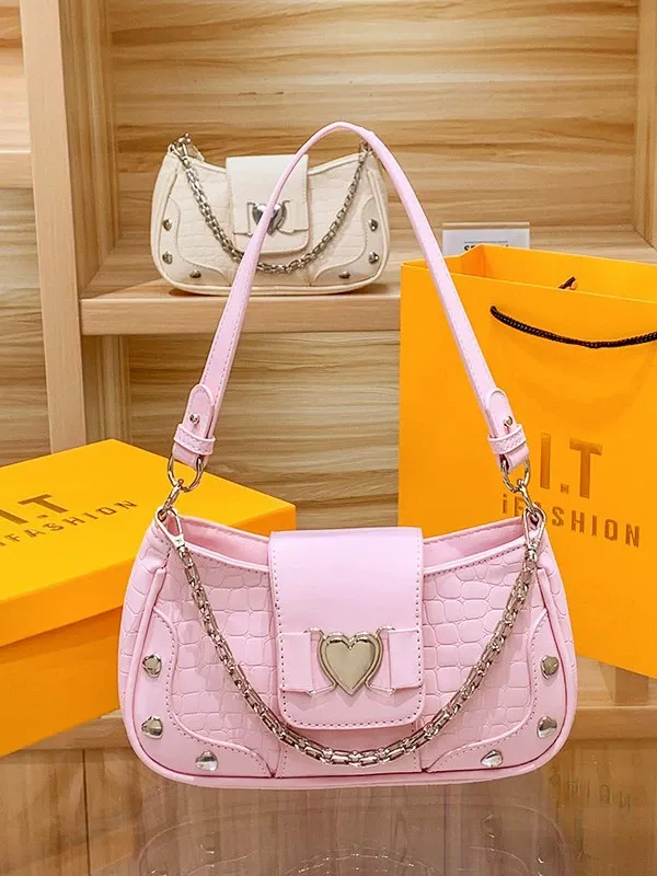 Bestselling 2025 New Heart-shaped Armpit Bag - Cute-Edgy Girly & Y2K Vibe, High-End Versatile Shoulder & Crossbody Purse, Perfect for Fashionable Girls & Trendy Ladies