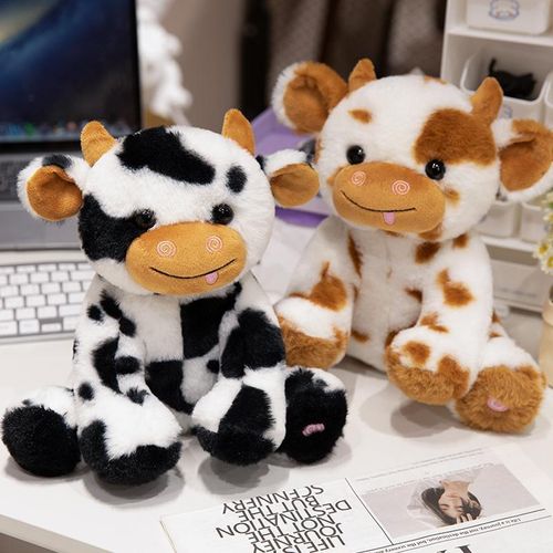 LED Cow Plush Toys, 1 Count Glow In The Dark Cow Toys Lighting Up Stuffed Animal Kawaii Plushies Cuddly Cow Plush Cute Cow Design Gift For Birthday