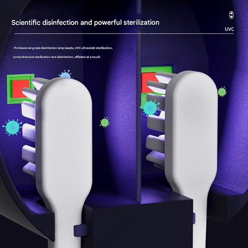 Smart Toothbrush Sterilizer - UV Disinfection Wall-Mounted Holder, Automatic Sensor Function No Drilling Needed, Bathroom Essential Toothbrush Storage Rack for Home Use