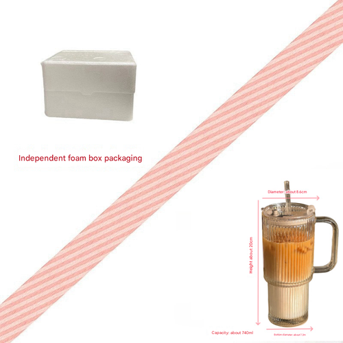 2025 Premium Giant Handle Straw Glass Tumbler  1.5L Large Capacity  Chic Aesthetic for Office Coffee & Daily Use